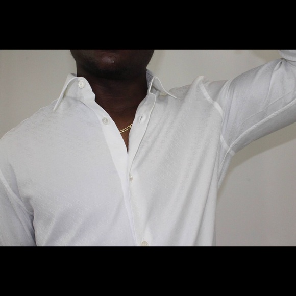 Ferragamo Tonal Gancini Print Button-Down NEW WITH TAGS - Picture 7 of 16